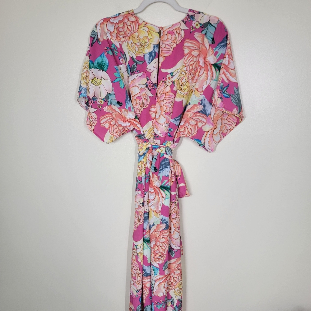 Farm Rio Eulalie Wide Leg Floral Jumpsuit For Anthropologie Size Small - Picture 6 of 7